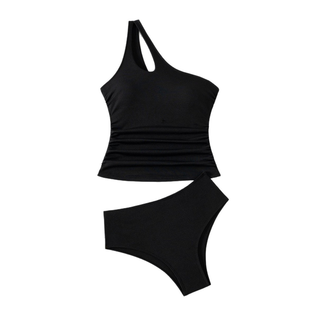 Women Asymmetrical One-Piece with Ruching Mune Fashion