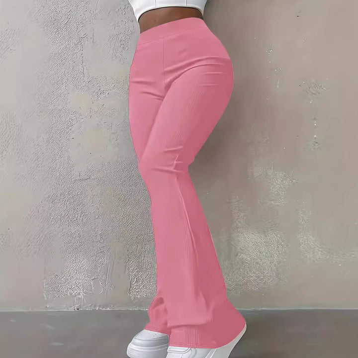 Women's High-Waist Bootcut Pants with figure-shaping Stretch Fit Mune Fashion