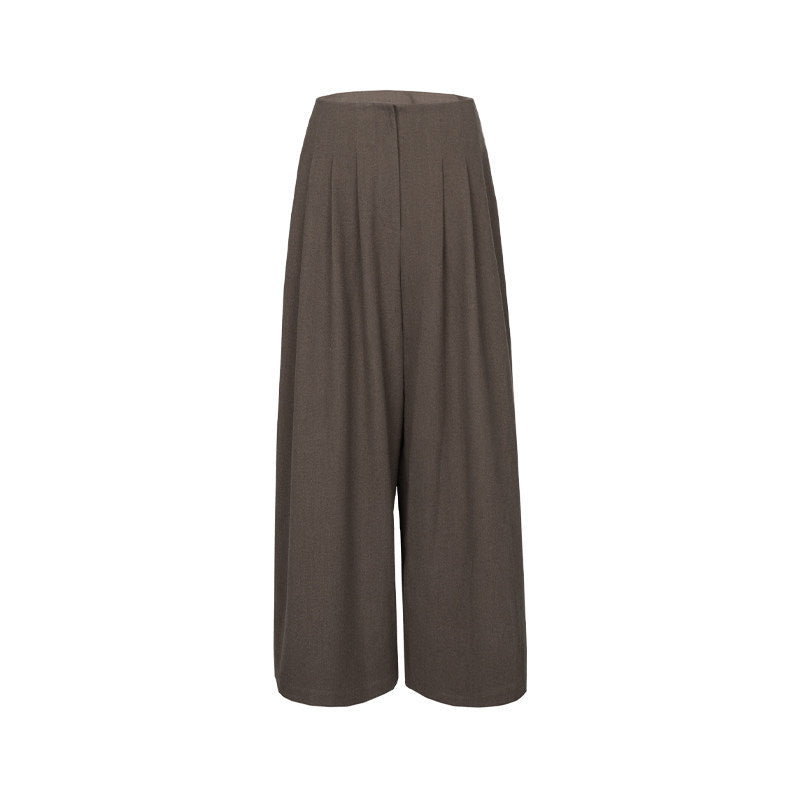 Ladies Elegant Wide High-Waist Trousers Mune Fashion