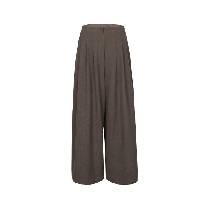 Ladies Elegant Wide High-Waist Trousers Mune Fashion