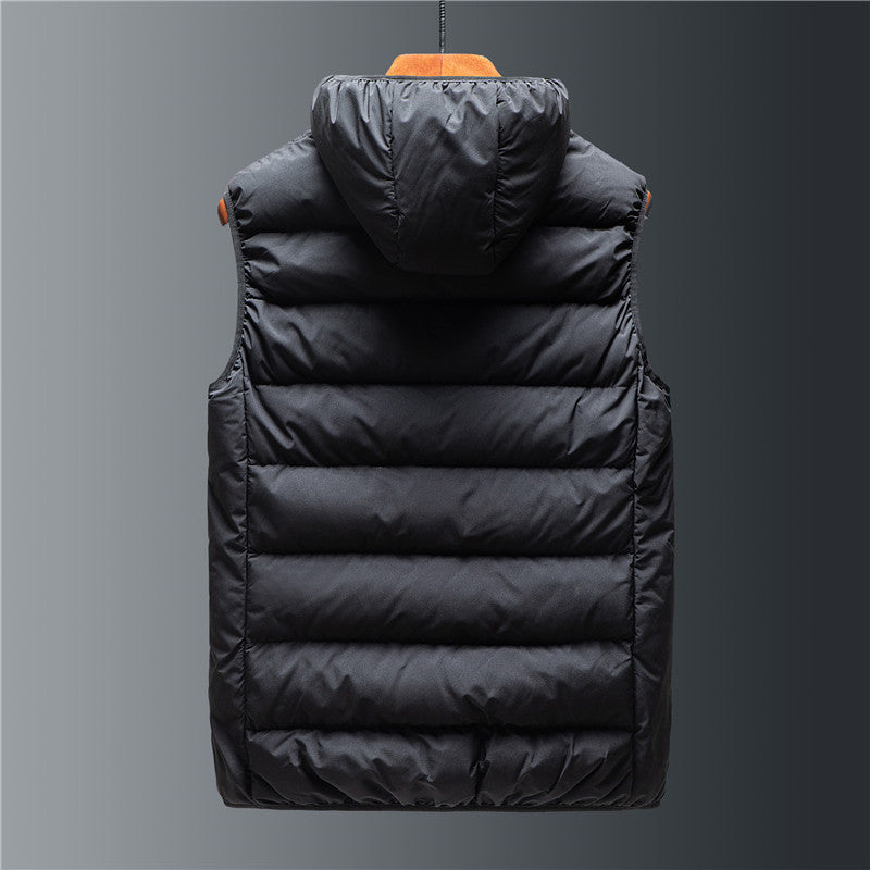 Women's Padded Quilted Vest with Hood Mune Fashion