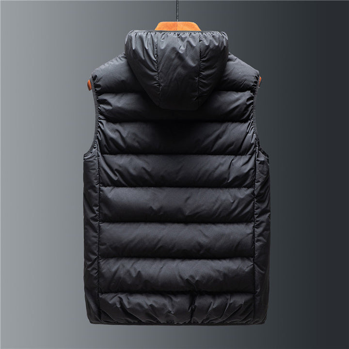 Women's Padded Quilted Vest with Hood Mune Fashion