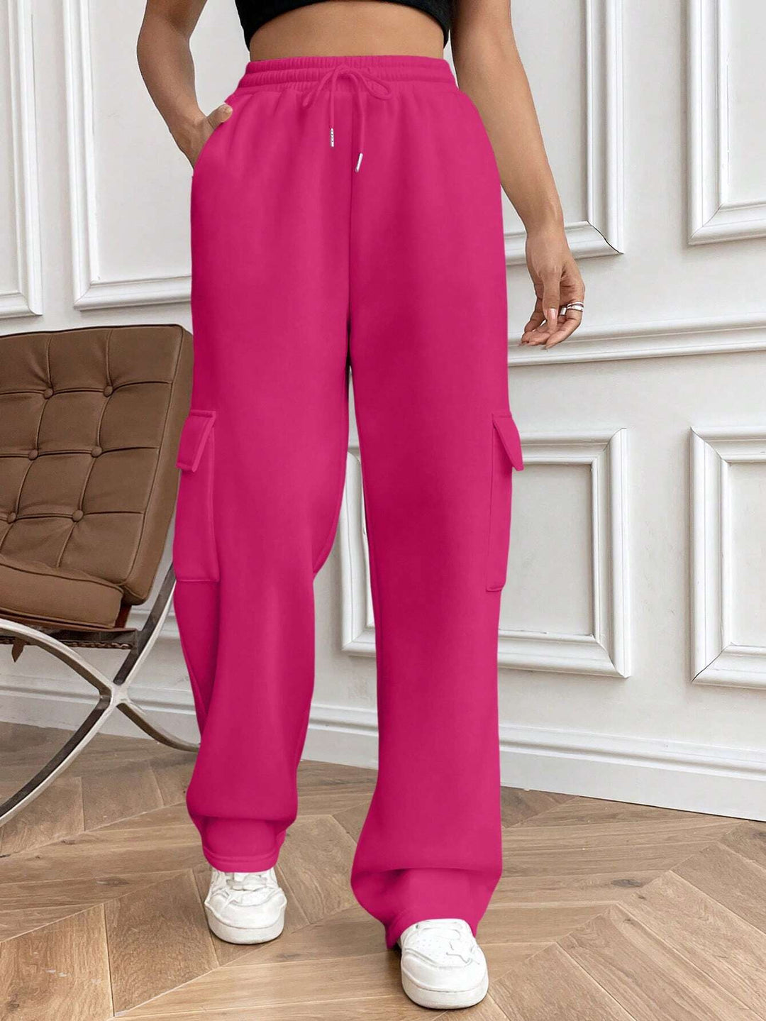 Women’s Loose Cargo Pants in Jogger Style with Drawstring Mune Fashion