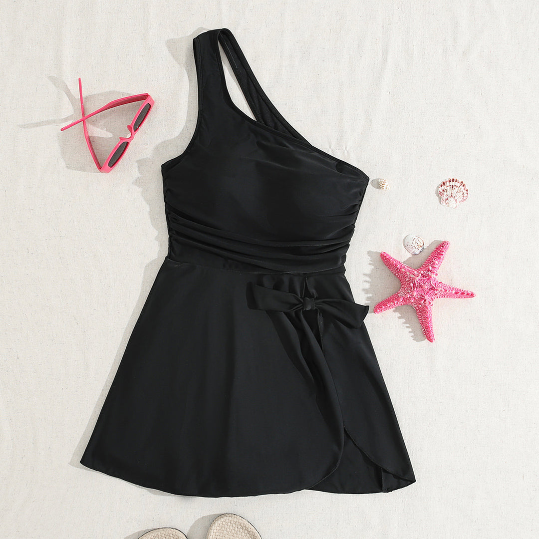 Women's One-Sided Swimsuit with Skirt-Like Cut Mune Fashion