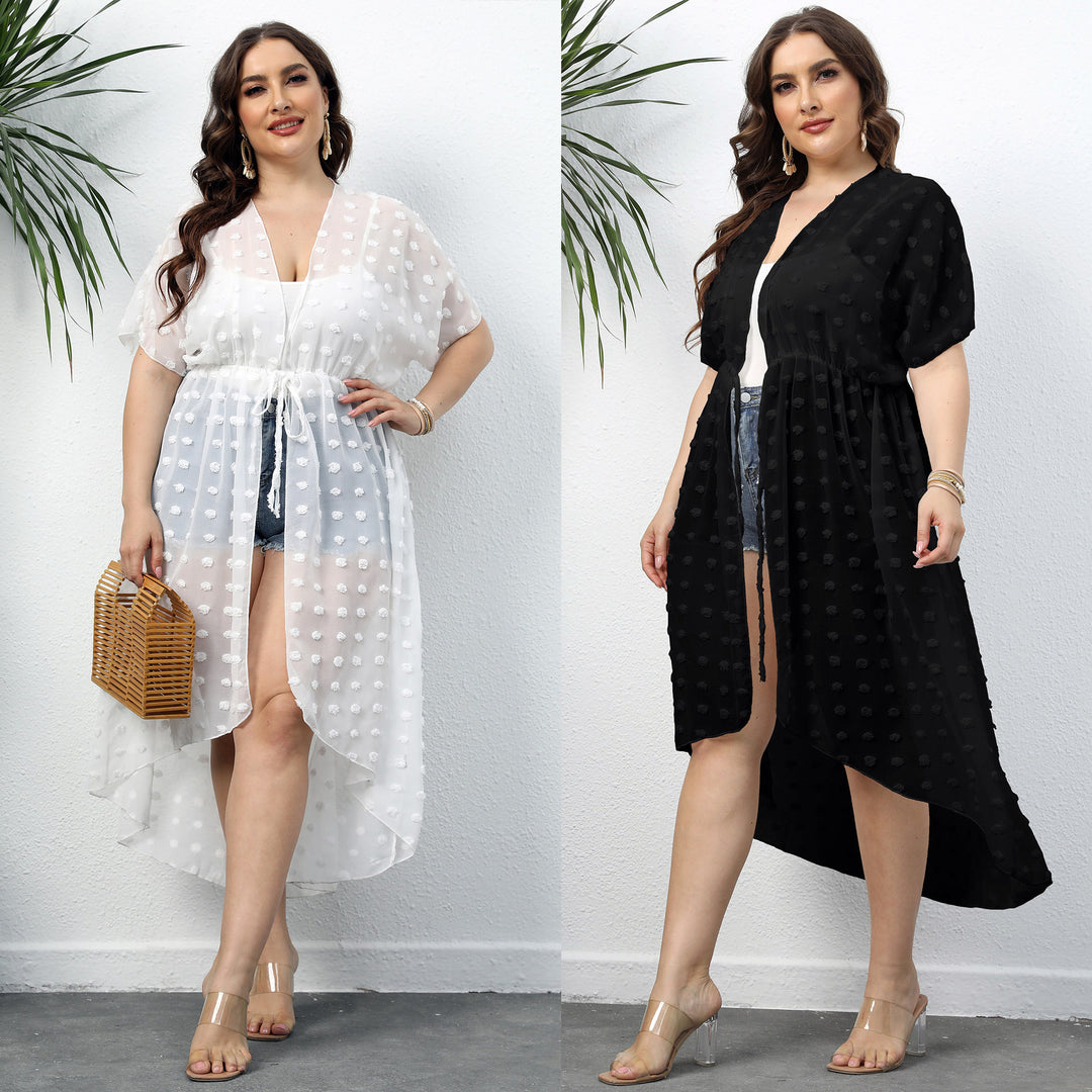 Ladies Elegant Beach Cover-up with Transparent Structure Mune Fashion