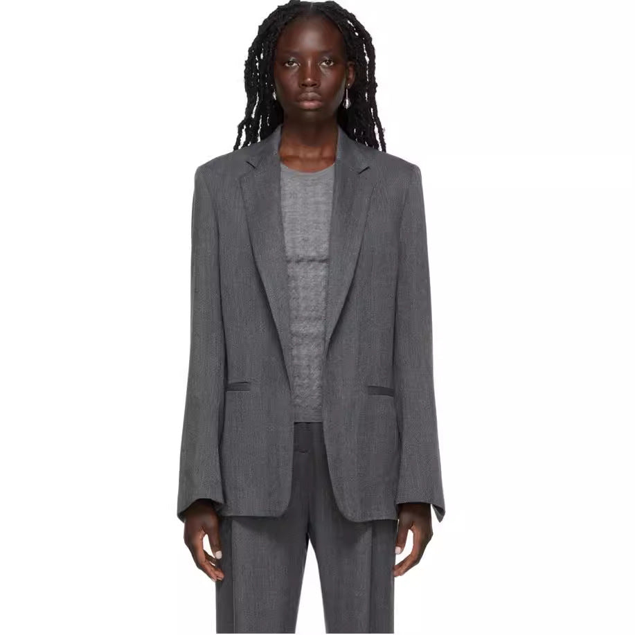 Women's Two-Piece Oversized Blazer Set with Wide Pleated Pants Mune Fashion
