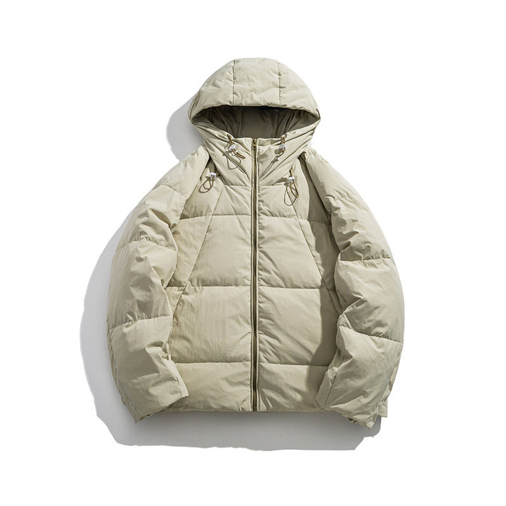 Men's lightly padded hooded jacket with windproof microfiber shell and adjustable drawstring Mune Fashion