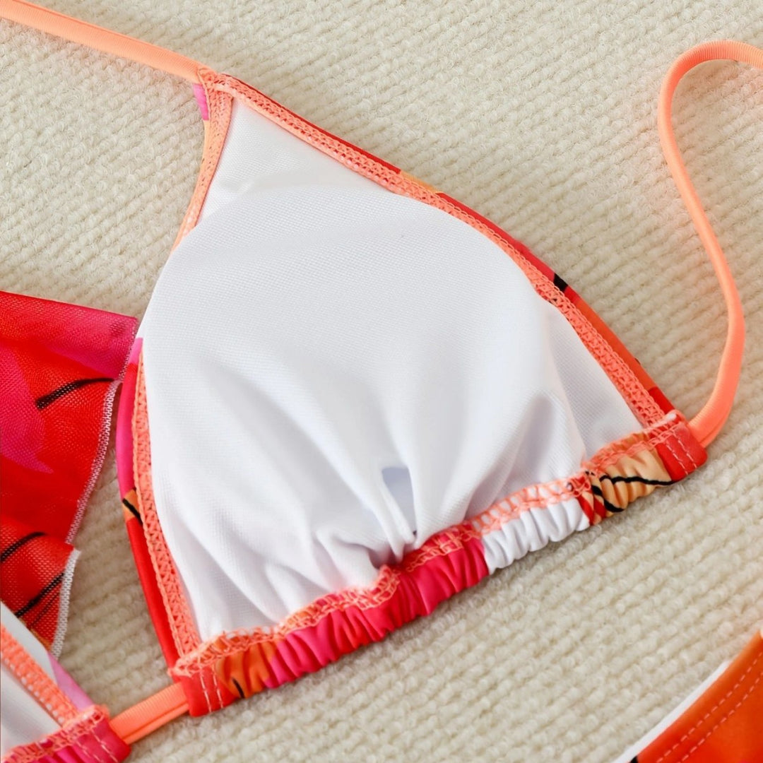 Women’s bikini set with floral kaftan Mune Fashion