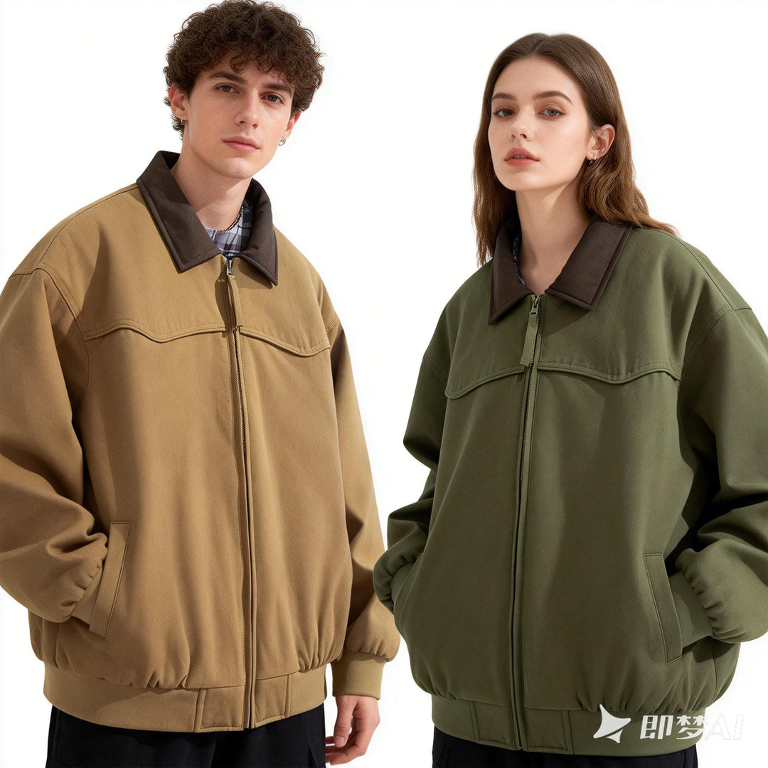 Men's Casual Quilted Jacket with Collar Mune Fashion