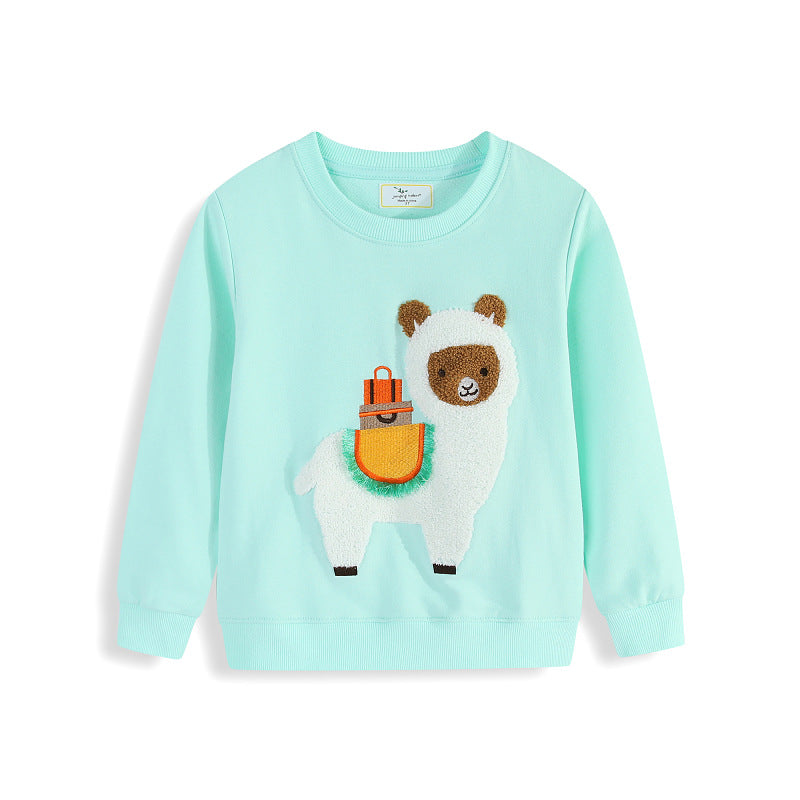 Girl's sweatshirt with playful llama motif Mune Fashion