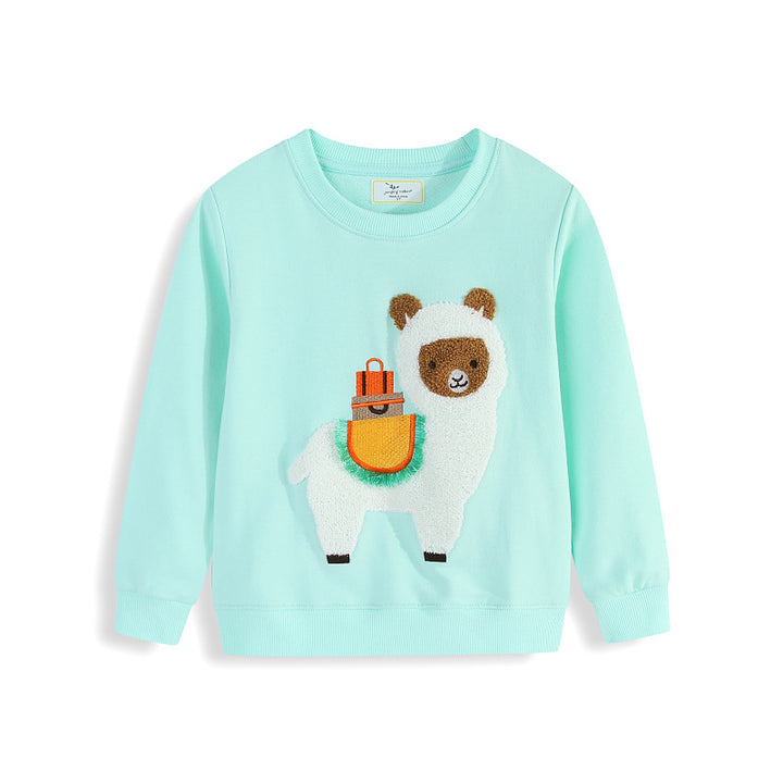 Girl's sweatshirt with playful llama motif Mune Fashion