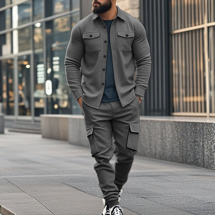Men's nan Overshirt jacket in urban utility look with patch chest pockets Mune Fashion
