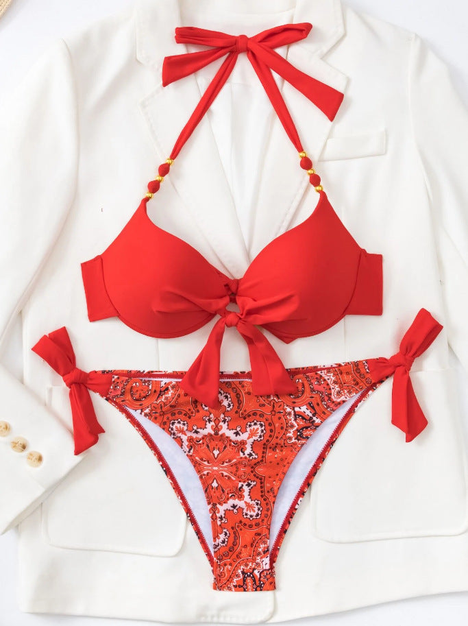 Women's bikini set with fashionable knot and colorful accents Mune Fashion