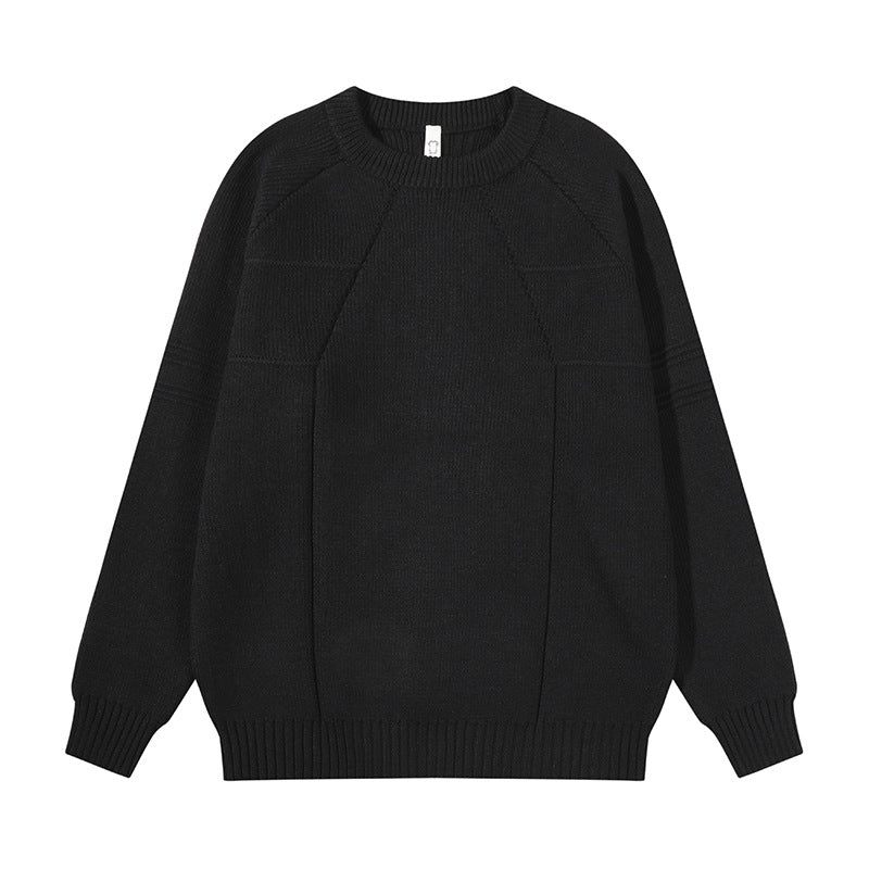 Unisex Thick Knit Oversized Sweater with Raglan Sleeves and Structured Insert Seams Mune Fashion
