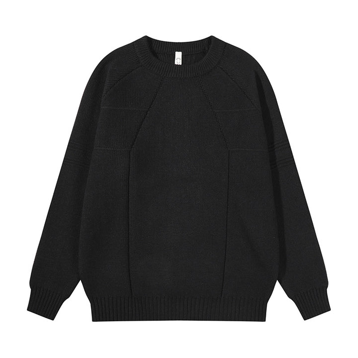 Unisex Thick Knit Oversized Sweater with Raglan Sleeves and Structured Insert Seams Mune Fashion