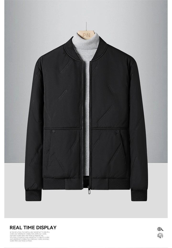 Men's Lightweight Transition Jacket with High Stand Collar and Practical Pockets Mune Fashion