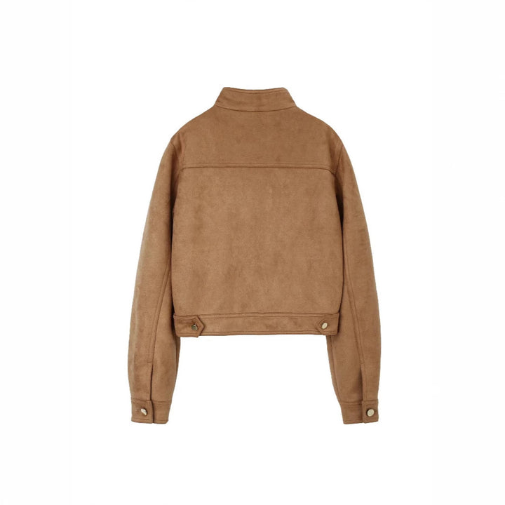 Women Cropped Suede Jacket Mune Fashion