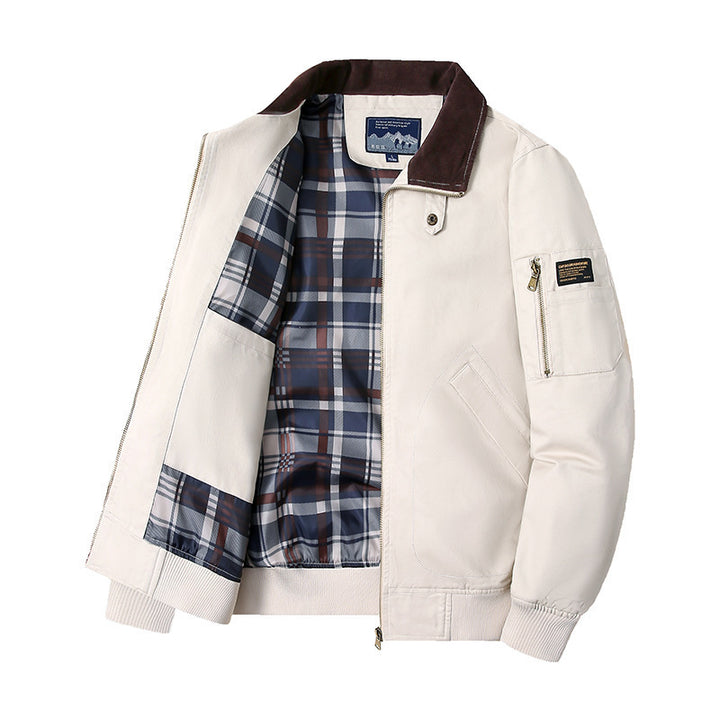 Men's Fashion Blouson Jacket with Check Pattern Mune Fashion