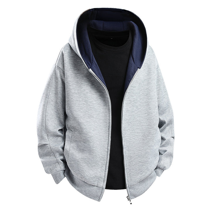 Men's Stylish Hooded Jacket with High Collar Mune Fashion