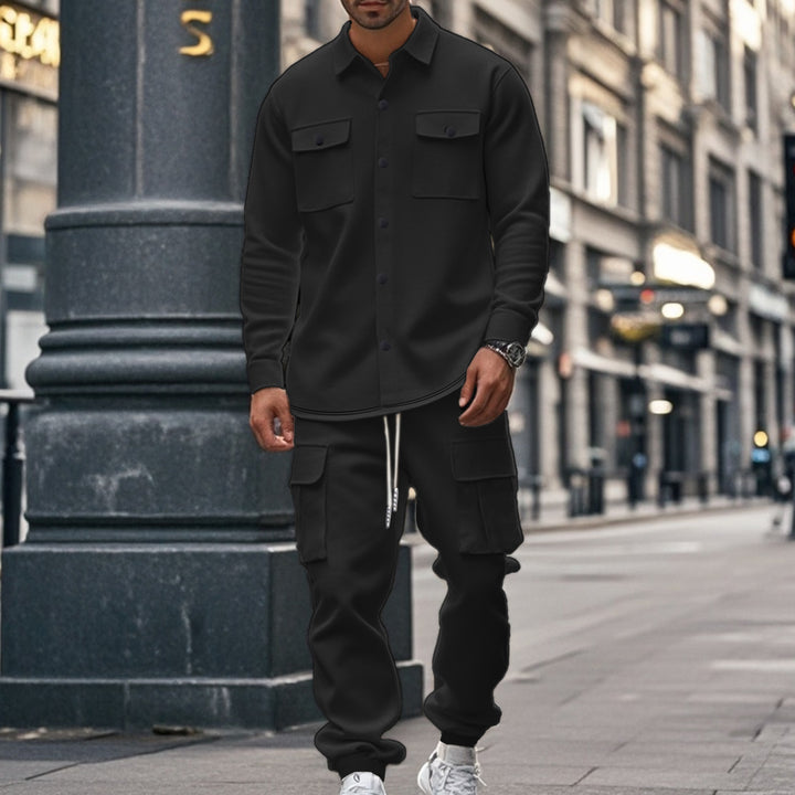 Men's nan Overshirt jacket in urban utility look with patch chest pockets Mune Fashion