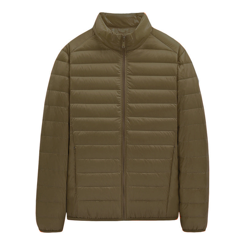 Men's nan ultralight quilted jacket with stand-up collar and full-length zipper Mune Fashion
