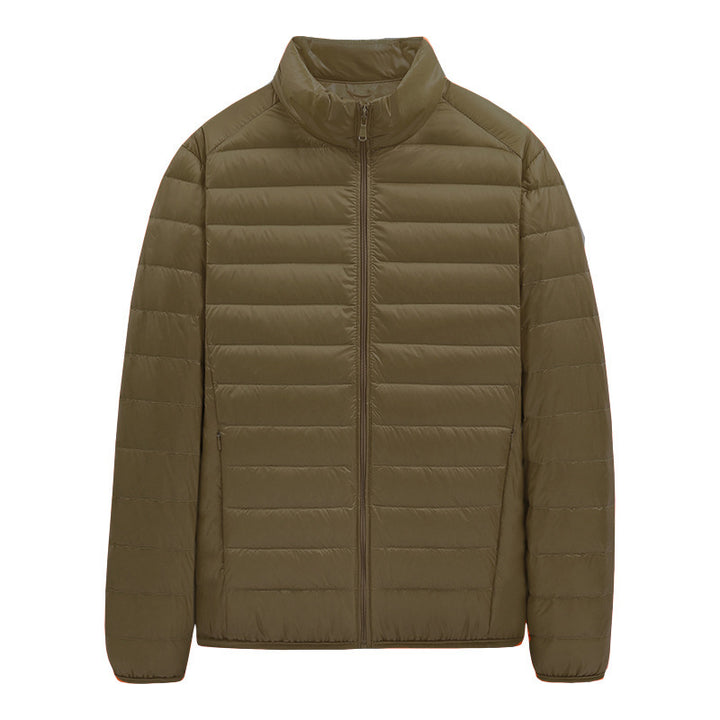 Men's nan ultralight quilted jacket with stand-up collar and full-length zipper Mune Fashion