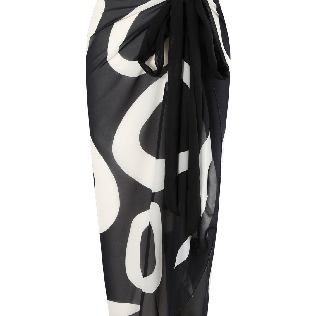 Women's bikini set with asymmetrical top and elegant wrap skirt Mune Fashion