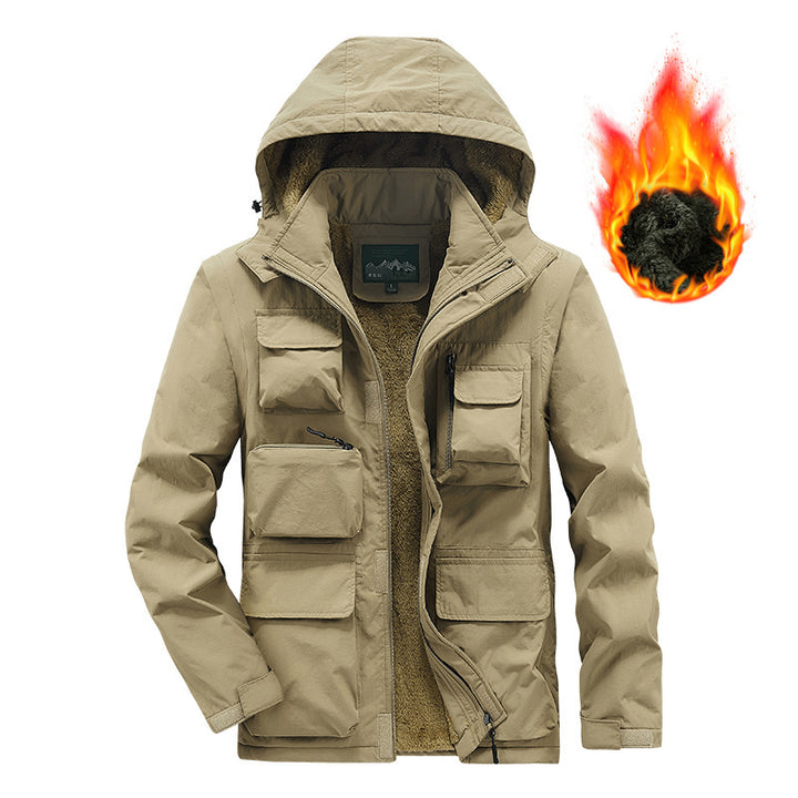 Men's Multifunctional Field Parka with Teddy Fleece Lining and Hood Mune Fashion