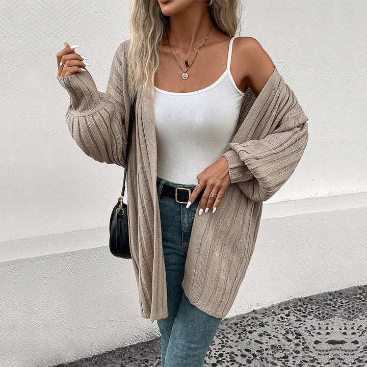 Women's Casual Knit Coat with Pockets Mune Fashion