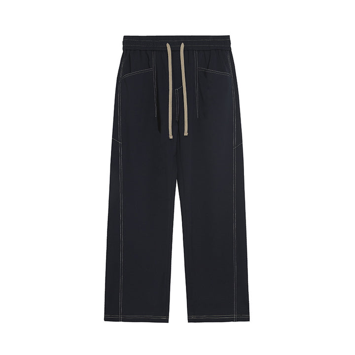 Women's Wide Palazzo Trousers with High Elastic Waistband & Drawstring Mune Fashion