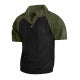 Men's layered look top with velour bib and short-sleeved cotton insert Mune Fashion