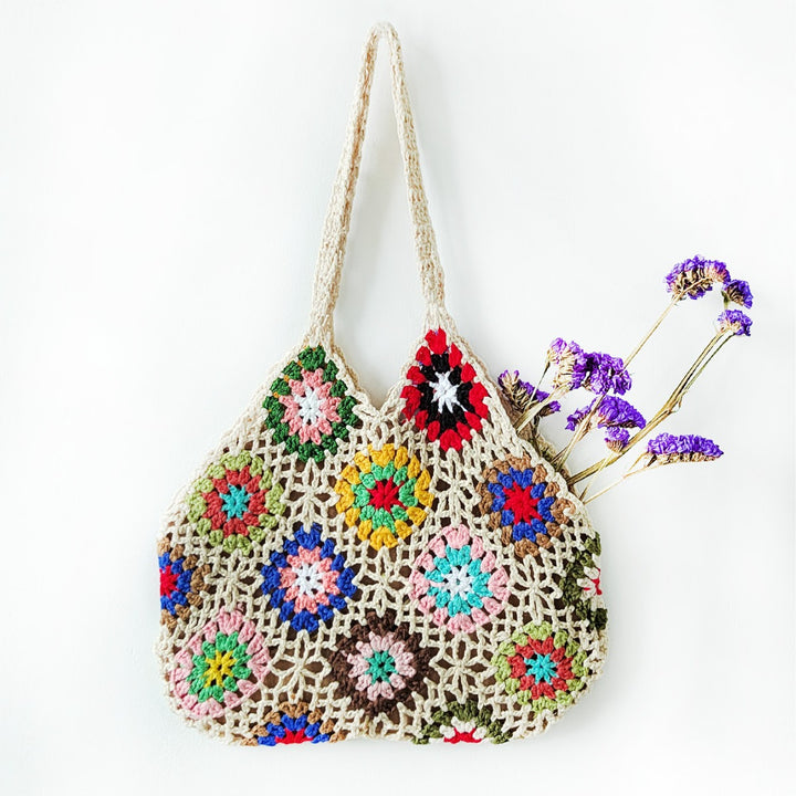 Women Handmade Crochet Shopper Bag Mune Fashion