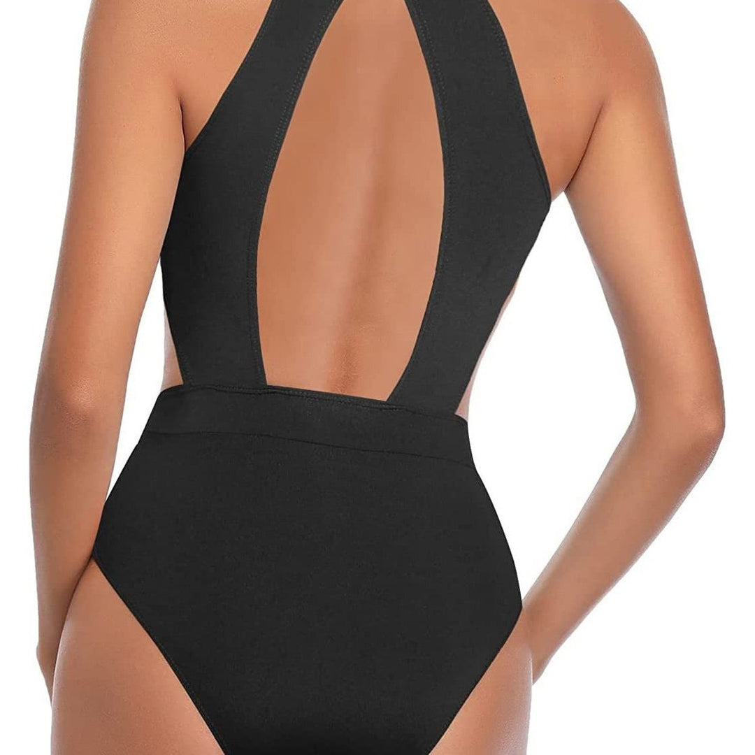 Women High Neck Swimsuit Mune Fashion
