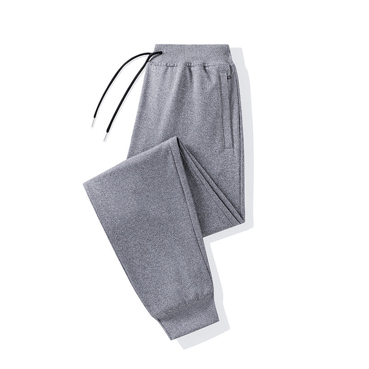 Men's Straight-Fit Jogging Pants with elastic waistband, drawstring and concealed side pockets Mune Fashion