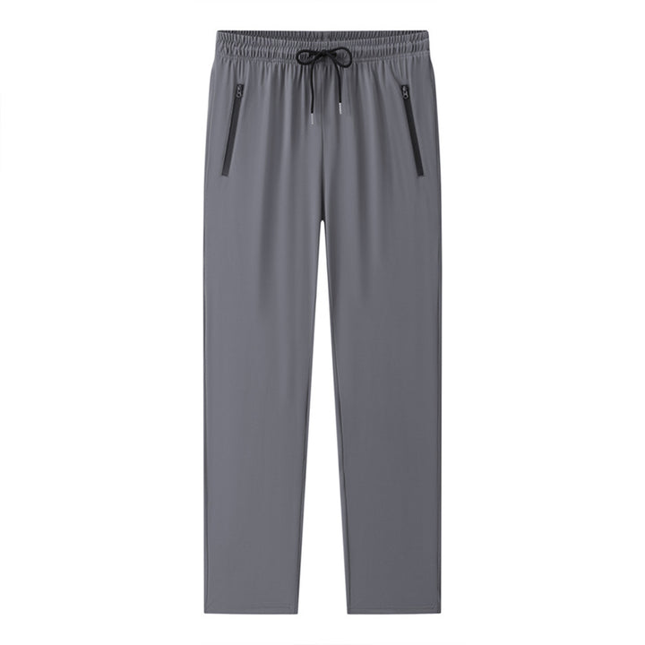 Men's Sporty Jogging Pants with Elastic Waistband and Practical Zipper Pockets Mune Fashion