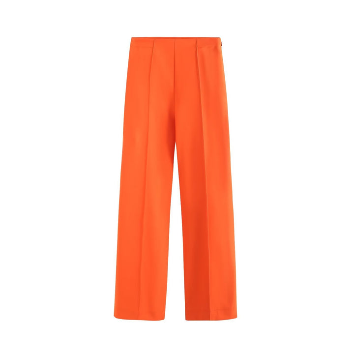 Women's Elegant High-Waist Palazzo Pants with Continuous Pressed Pleat and Clean Finish Mune Fashion