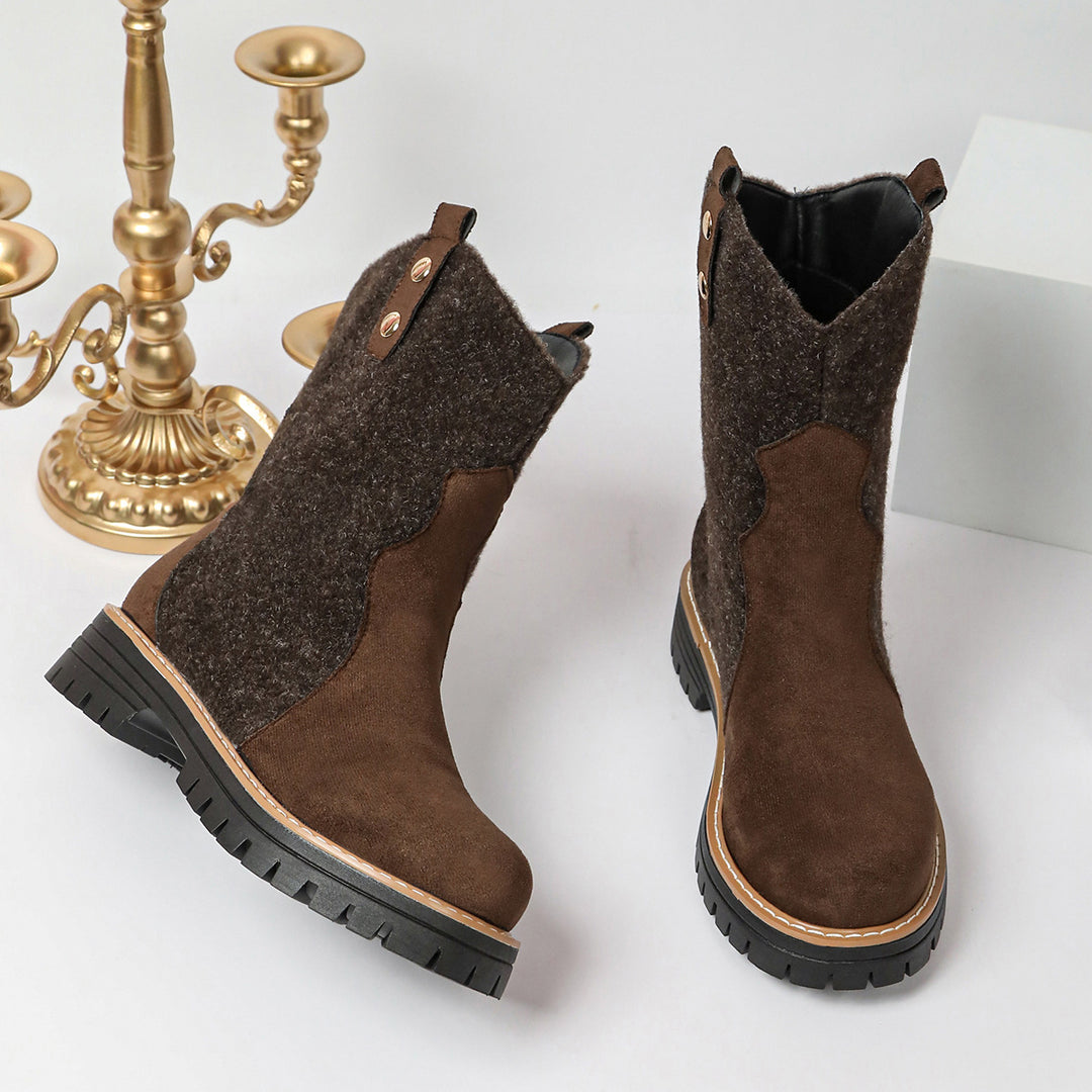 Women Cozy Winter Boots with Fleece Details Mune Fashion