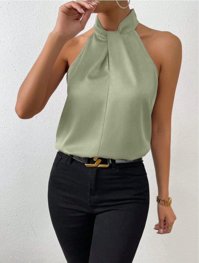 Mune Fashion | Women's Knot Neck Style Top Silk