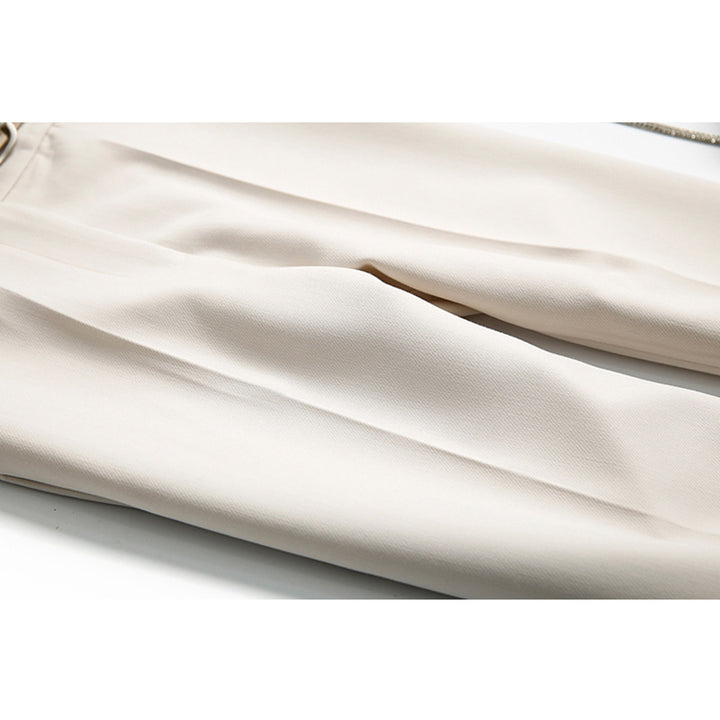Women Elegant and Comfortable High-Waisted Suit Pants with Belt Drune