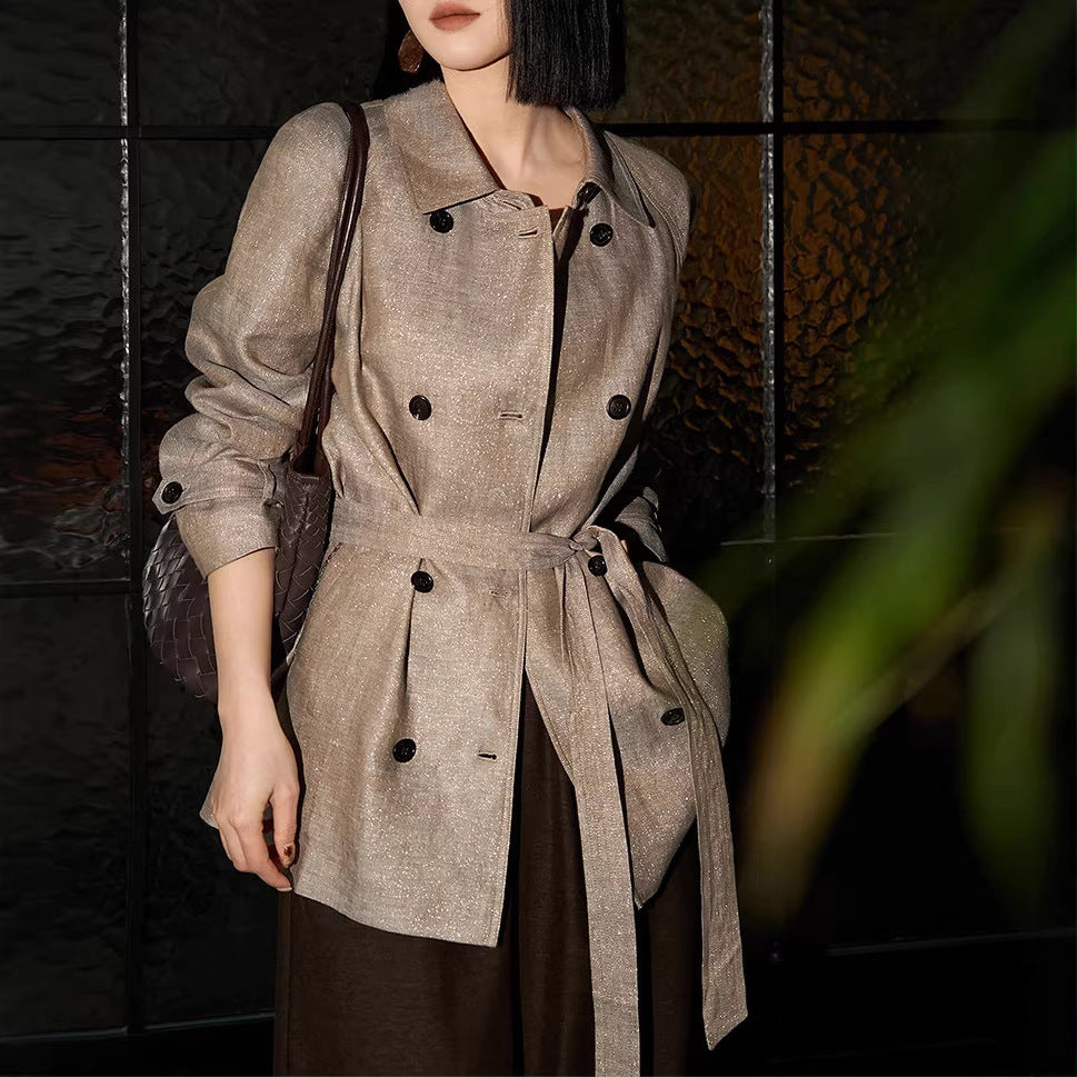 Women Elegant and Timeless Trench Coat Mune Fashion