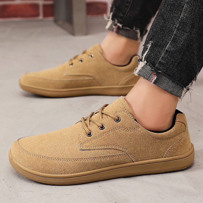 Men's casual suede derby with padded comfort insole and flexible non-slip rubber outsole Mune Fashion