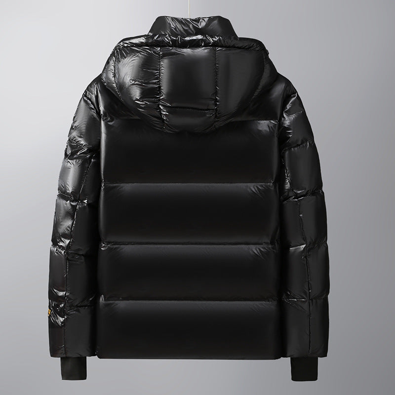 Unisex Glossy Quilted Parka with Metallic Lining and Carry Straps Mune Fashion