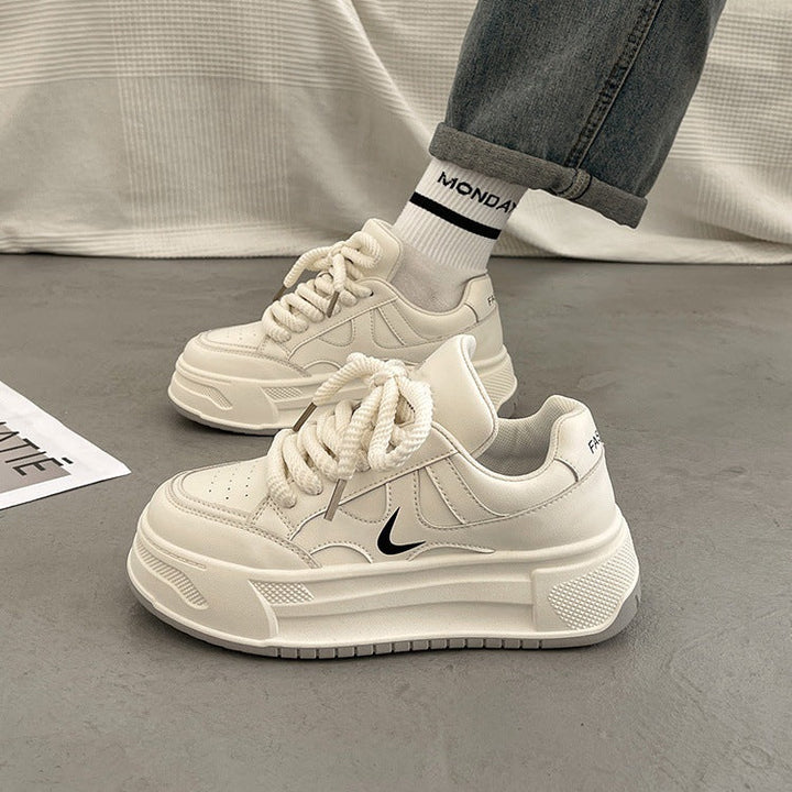 Women's fashionable sneakers with high platform and breathable upper material from Mune Fashion