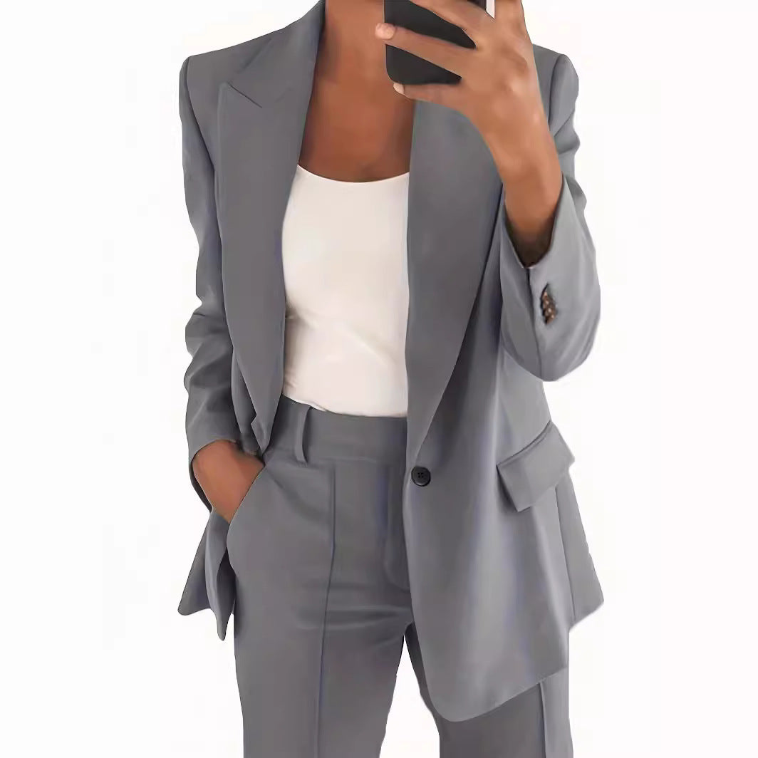 Women's tailored blazer pants business suit made of stretch fabric Mune Fashion