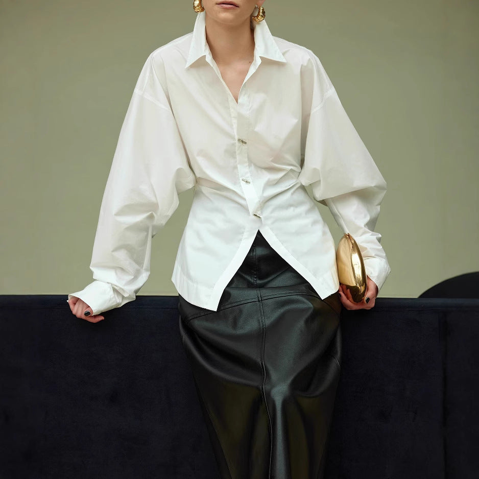 Women Oversized Blouse with Unique Cut Mune Fashion