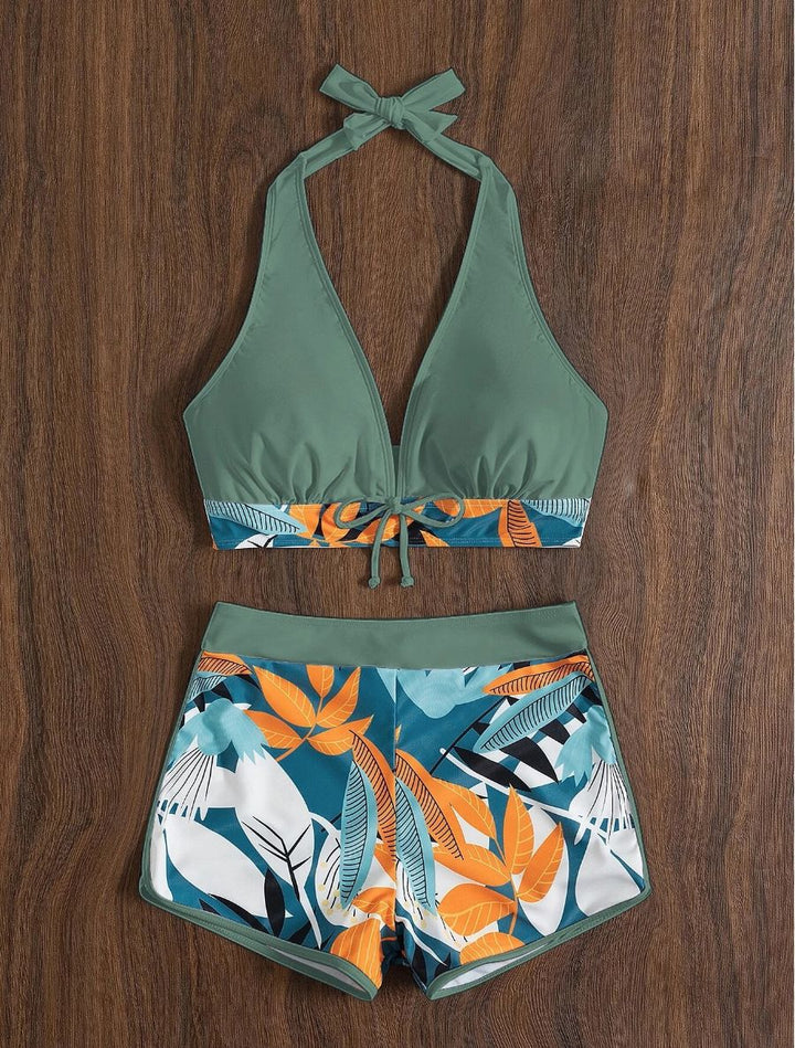 Women's Sporty Bikini Set with Concealed Belly Mune Fashion