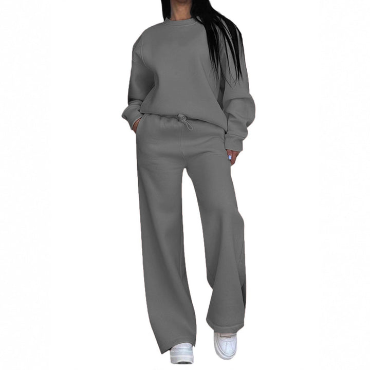 Women's casual oversized sweatshirt and wide jogging pants set Mune Fashion