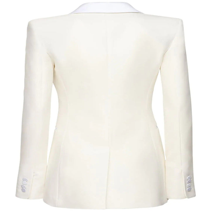 Women Structured Shoulder Blazer in Retro-Tailoring Mune Fashion