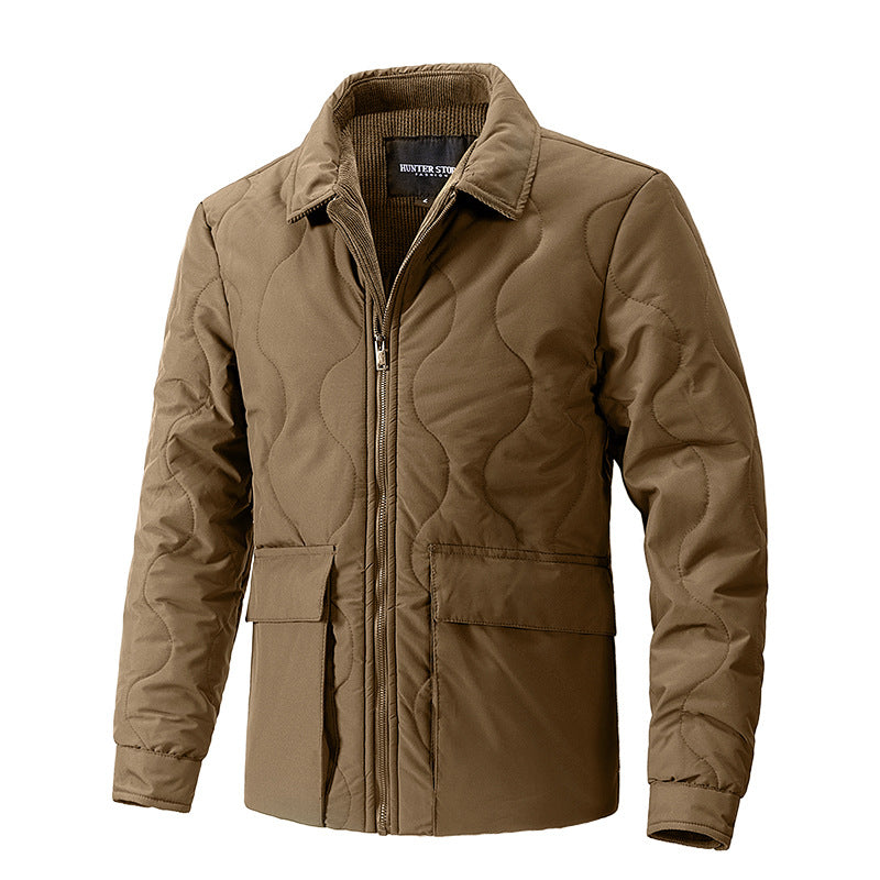 Men's quilted thermo field jacket with zipper Mune Fashion