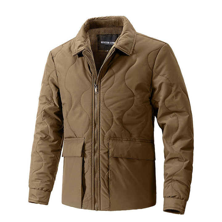Men's quilted thermo field jacket with zipper Mune Fashion
